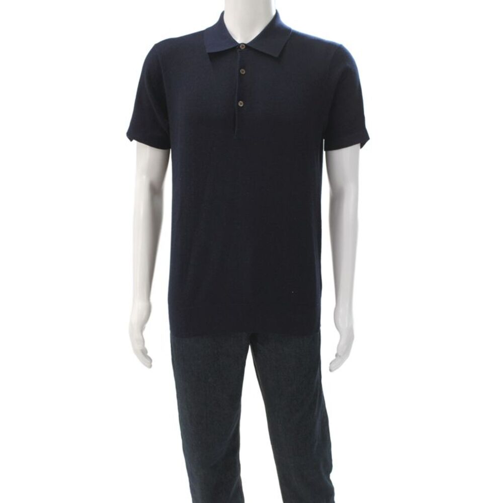 Goodlife Mens Dark Blue Collared Short Sleeve Polo Size M